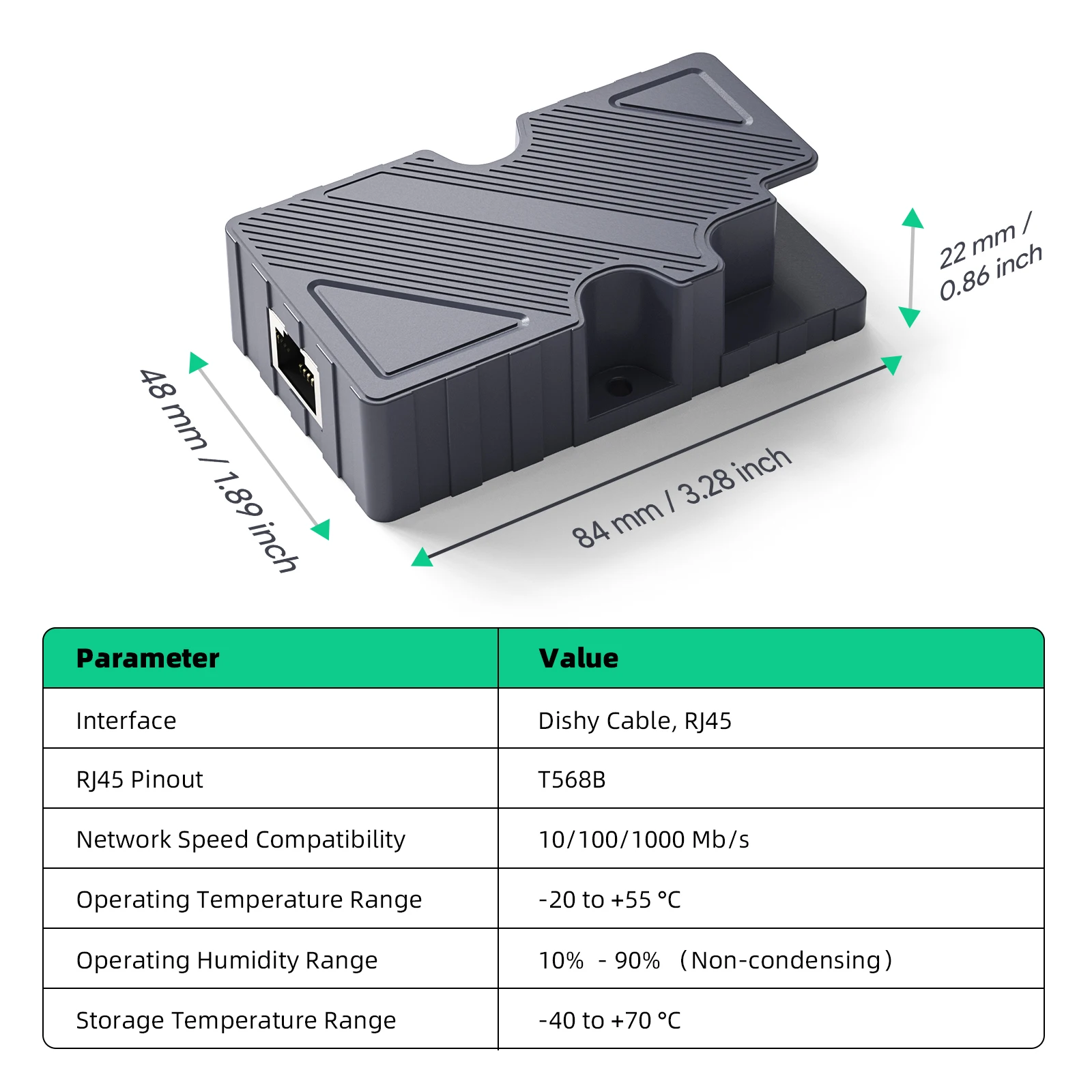 حاقن Starlink Buddle الكل في واحد GigE PoE المزود براءة اختراع متوافق مع Starlink Starlink Standard Actuated V2 Dishy Gen 2