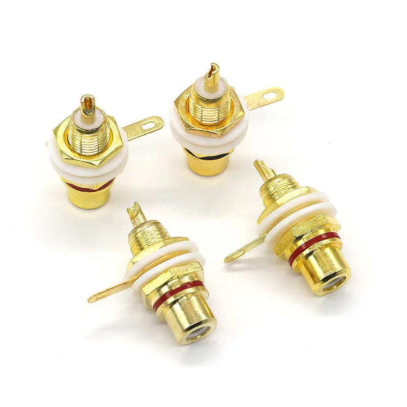 1 Pair RCA Female Socket Connector Chassis Panel Mount Adapter Audio Terminal Plug 3.5mm Plug AV Plug