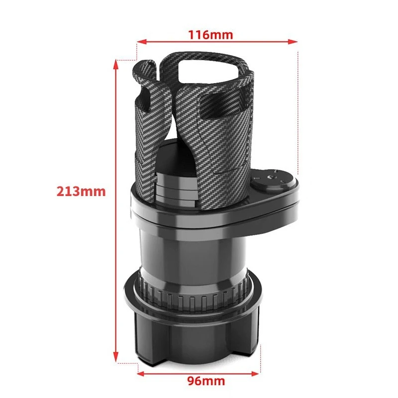 Multifunctional Car Mounted Cup Drink Holder Split Into Two Parts Car Cup Holder Expander Rotating Car Mounted Cup Holder