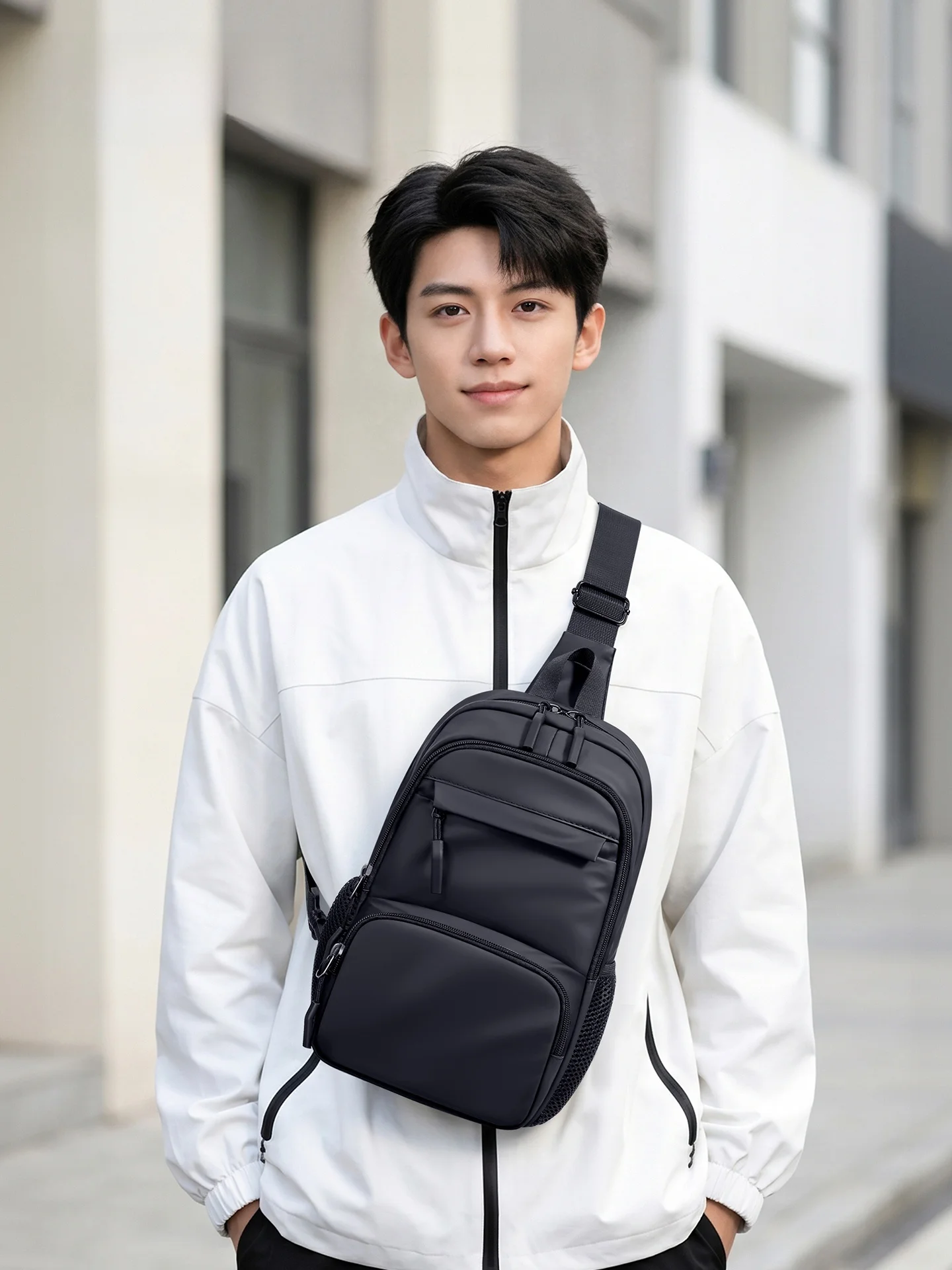 ninth-city-men's-chest-bag-casual-commuter-large-capacity-lightweight-backpack-multifunctional-high-end-sensation-new-2026