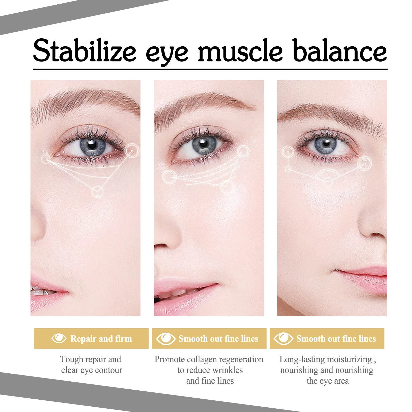 Anti Wrinkle Eye Cream Remove Eye Bags Puffiness Lifting Firming Smooth Skin Care Moisturizing Instant Eye Massage Cream