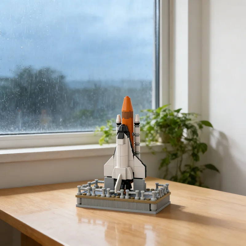 

239pcs MOC Mini Shuttle With Booster Rockets On Launch Space Model Building Blocks Architecture Toy Christmas Gifts Brick Kids