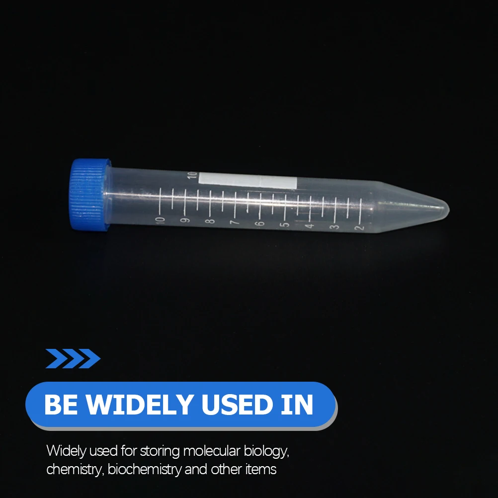 

30pcs Urine Sediment Tubes Plastic Test Tubes Screw Caps Leak Proof Lids Laboratory Molecular Biology