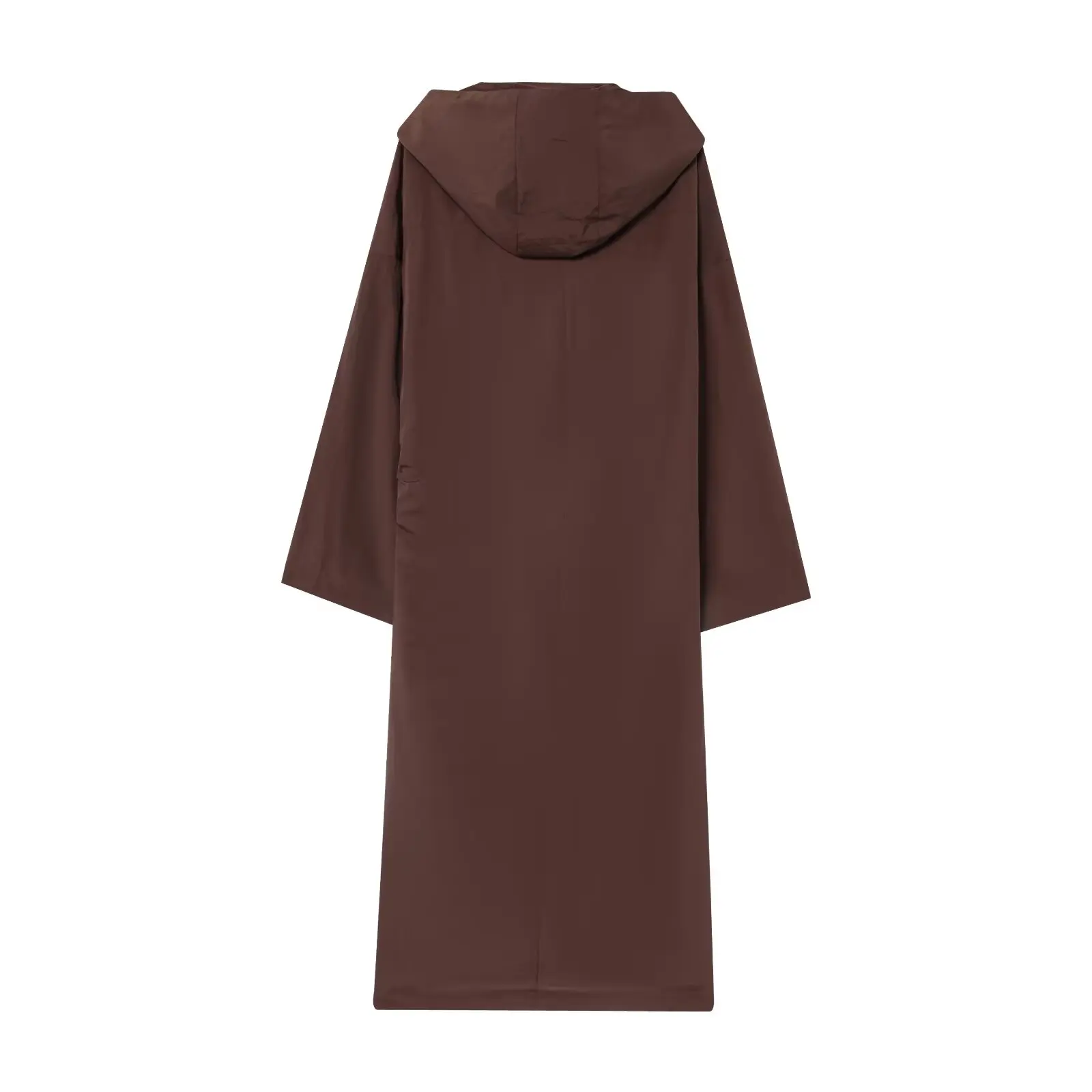 JNLEAOG Damen Langer Regenschirm-Sle Wasserdichter Mantel Herbst Neu Sle Casual Loose Fit Polyester Stoff Mit Kapuze Mittellang