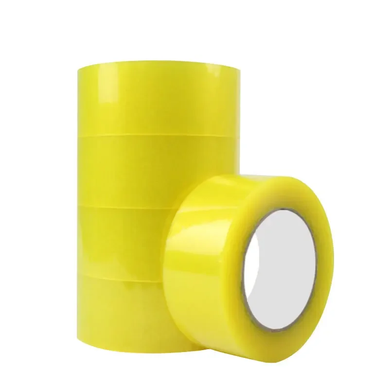 Cinta de embalaje Bopp barata pero de alta calidad, con adhesivo fuerte, garantiza el sellado seguro de los productos fabricado en China 72 rollos