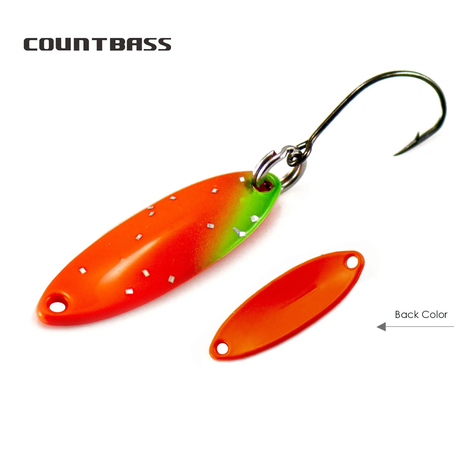 

Countbass Slim Brass Casting Trout Fishing Spoons for Salmon Pike Bass Lures 1.8g 1/16oz