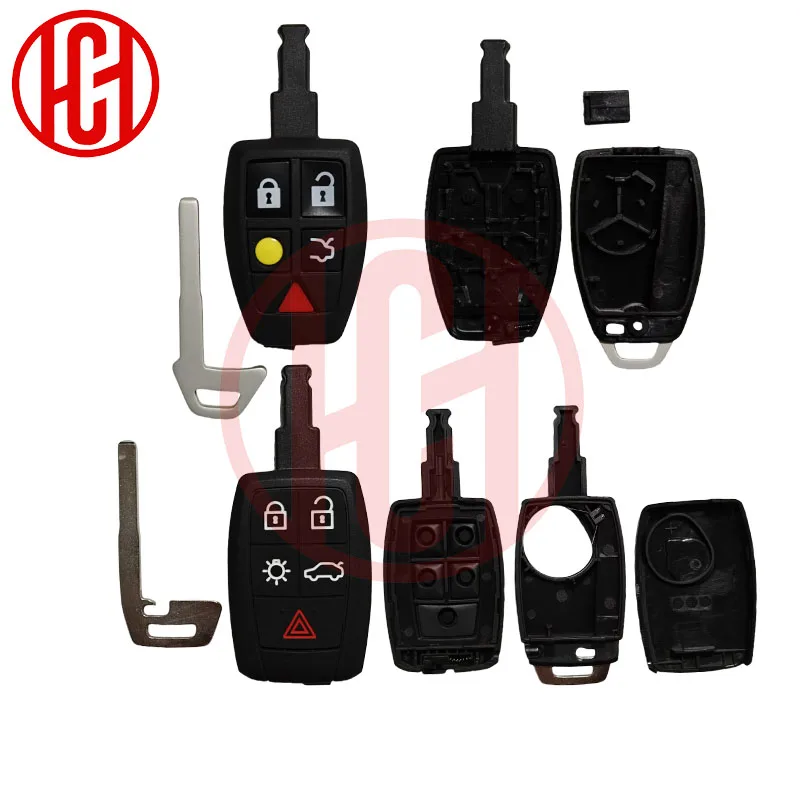 Coque de clé de voiture intelligente à 4/5 boutons pour Volvo XC70 XC90 V40 V50 V70 V90 C30 C70 S60 S40 D5