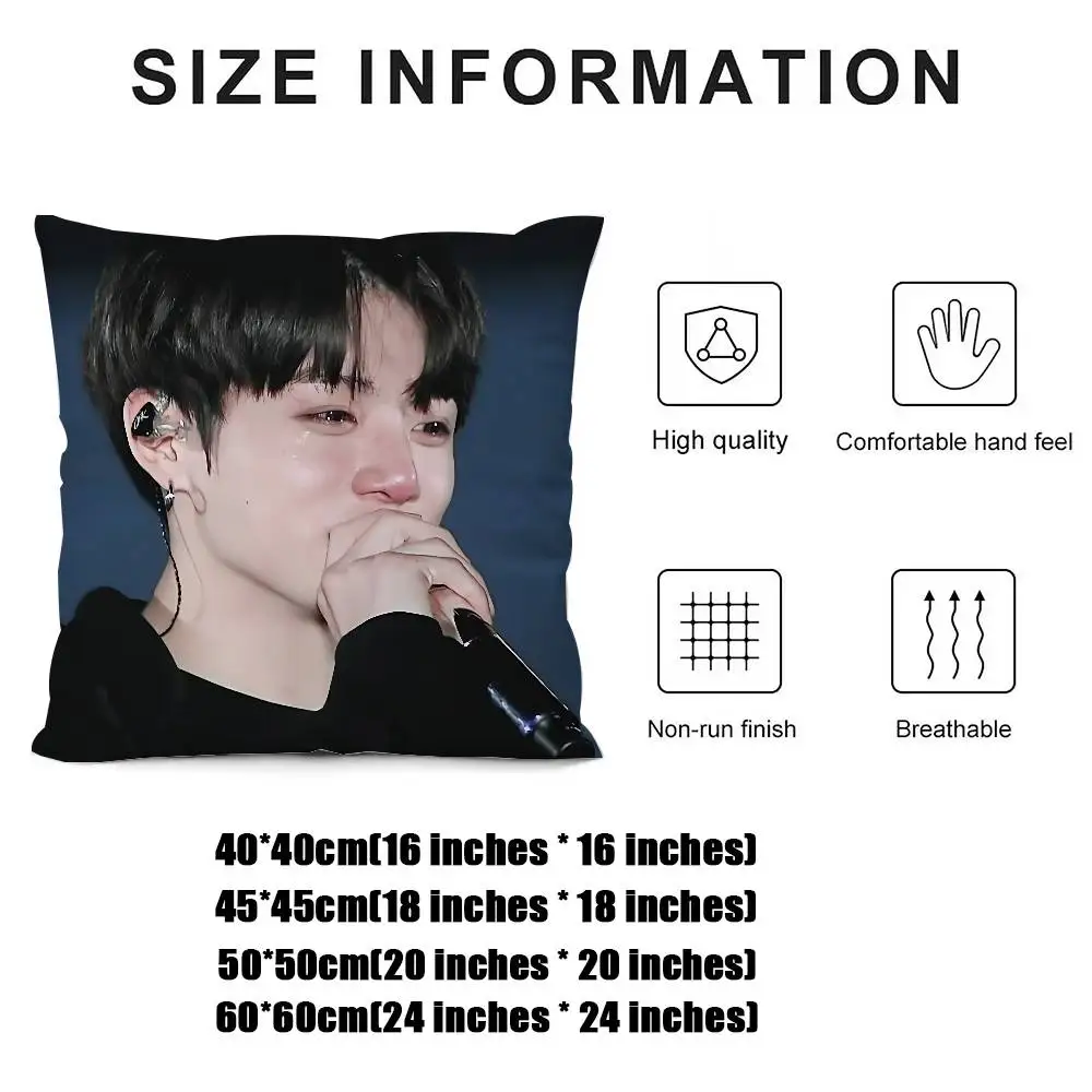 IdolJ-jung-k-kooks كيس وسادة رمي غطاء وسادة الشمال خمر نمط وسادة تغطي غرفة المعيشة المنزلي أريكة الأريكة مقعد ديكور