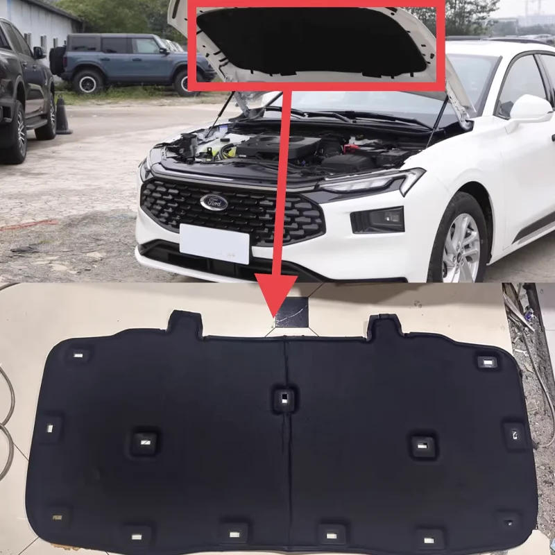 Car Hood Insulation Pad for Ford Mondeo Taurus ST-Line MK6 2023~2026 Engine Cover Liner Cotton Soundproof Heat Mat Accessories