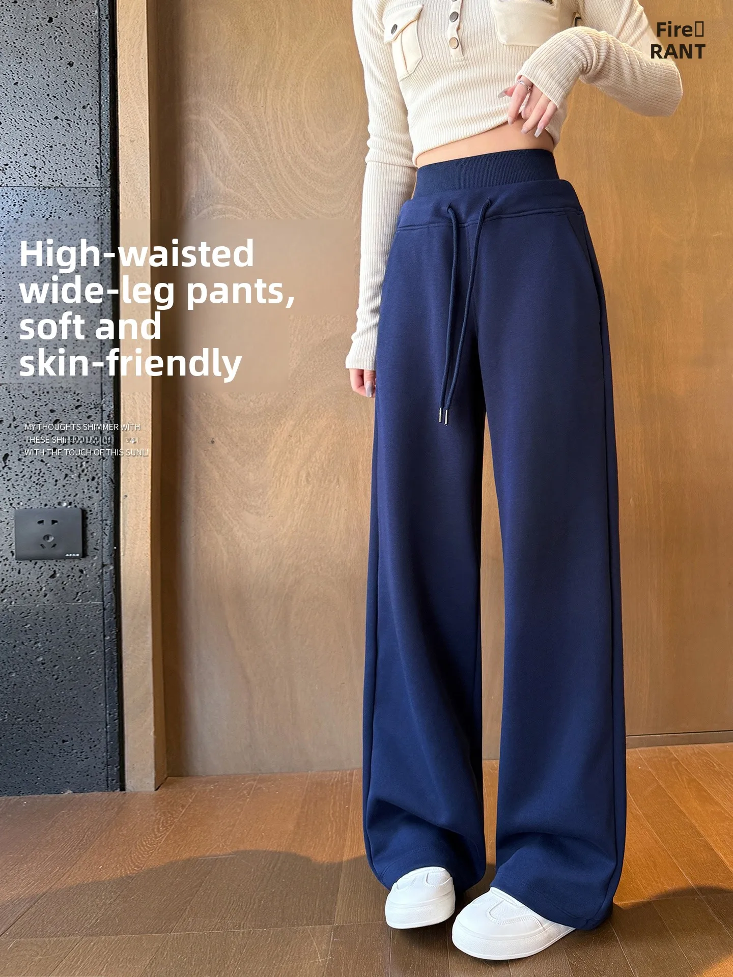 กางเกงขายาวทรงหลวมสไตล์สปอร์ตสำหรับผู้หญิง ฤดูใบไม้ผลิ ฤดูใบไม้ร่วง กางเกงโยคะ สไตล์อเมริกันลำลอง ทรงหลวม สไตล์ BF ใส่สบาย ทรงเอวสูง ผ้าฝ้าย...