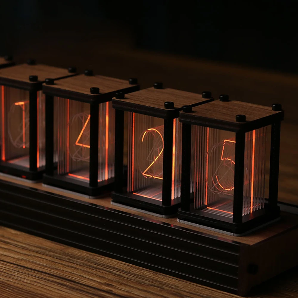 RGB light tube clock, A time machine DIY kit LED desktop creative decoration, boyfriend gift