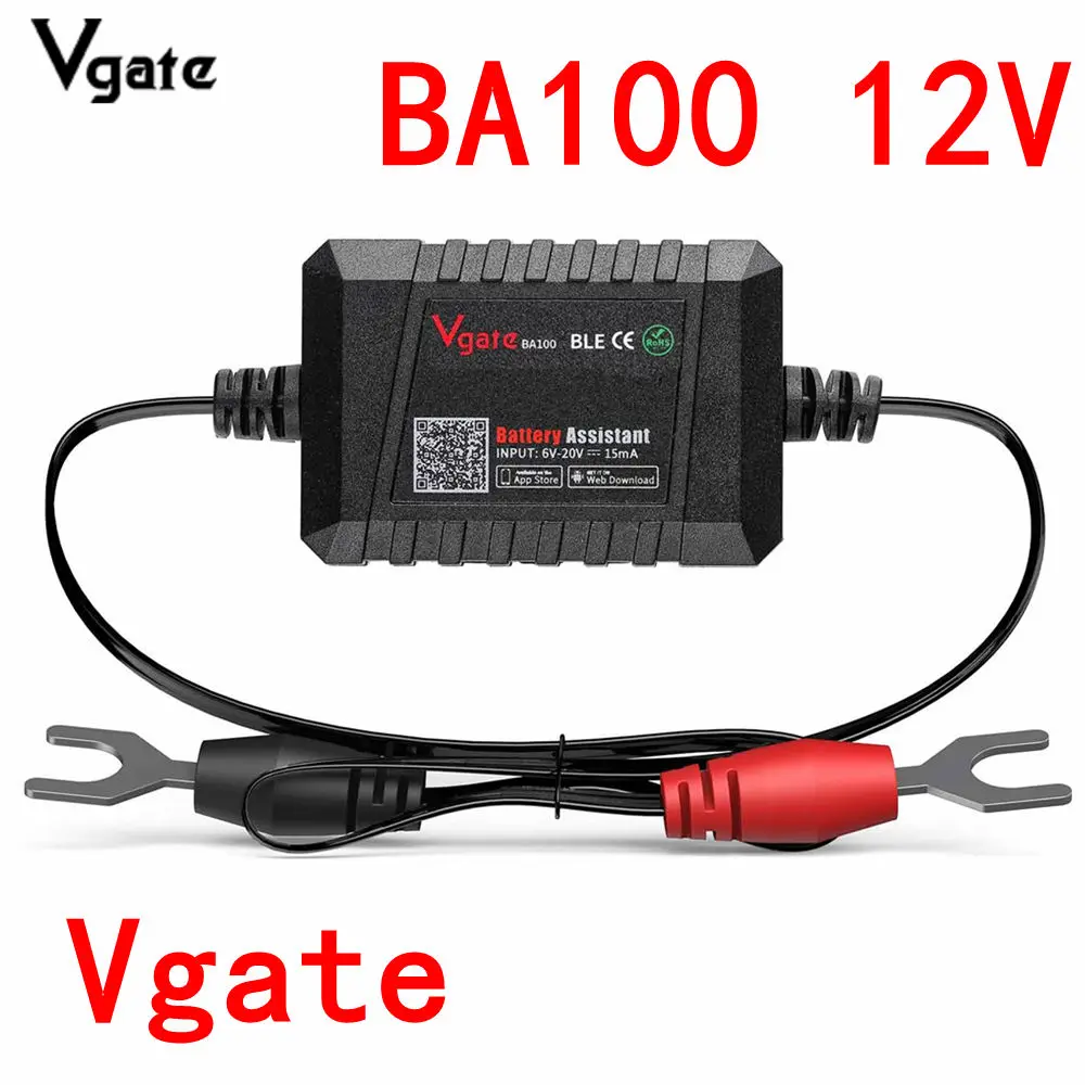 

Vgate BA100 12 В автомобильный аккумулятор тестер монитор Bluetooth BLE4.0 аккумулятор помощник автоматический анализатор тестер работает с Android и IOS
