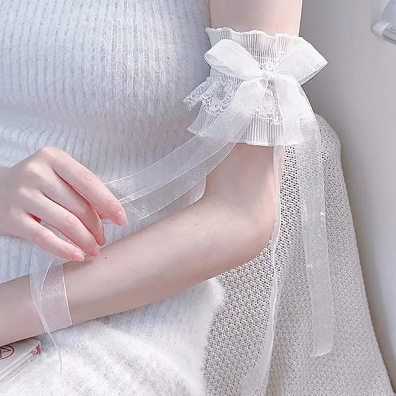 652f BRAC SLUVE RUFLE FLORAL ELACE ELÁSTICA