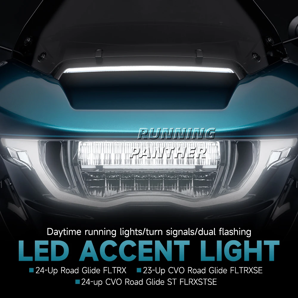 

For Harley Touring CVO Electra Street Glide Ultra 2023 - Motorcycle LED decorative lights with function daytime running lights