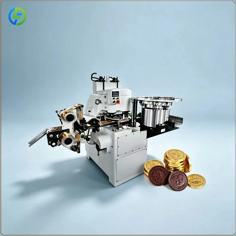 Round Shape Gold Coin Chocolate Folding and Packaging Machine for Chocolate FL Customized