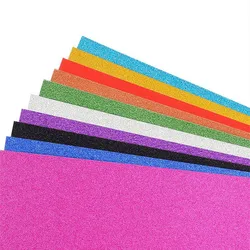 250gsm Non Shed Glitter Cardstock Paper For Kids DIY Decors 20*30cm Size 10 Assorted Colors