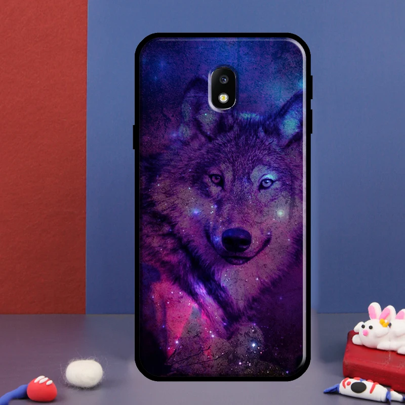 Funda bonita Galaxy Wolf para Samsung J4 J6 Plus J8 A6 A7 A8 A9 2018 J7 J5 J3 2017 A3 A5 J1 2016