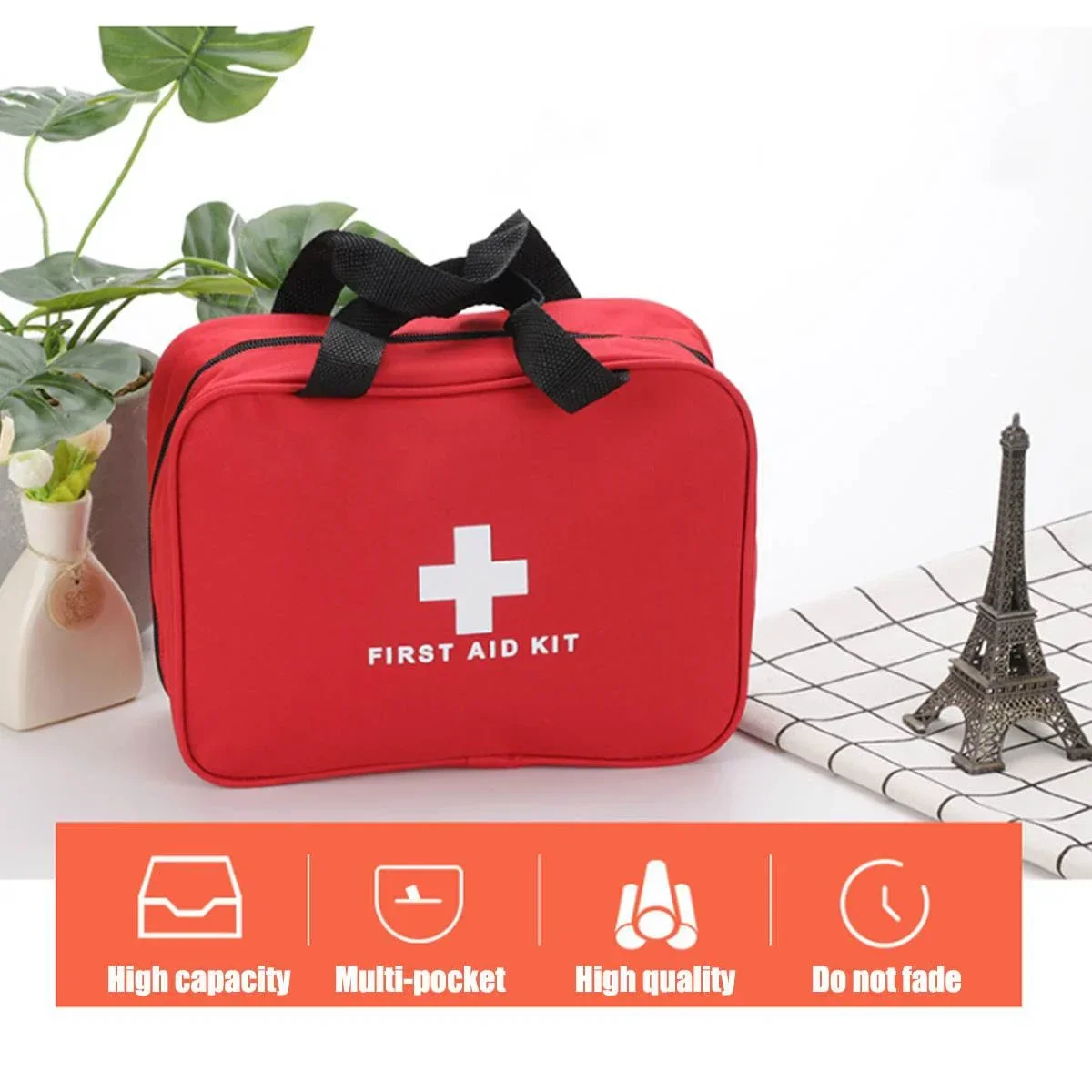 Saco médico vazio para acampamento ao ar livre, kit de primeiros socorros de emergência, bolsa, kit de resgate, viagem, agregado familiar