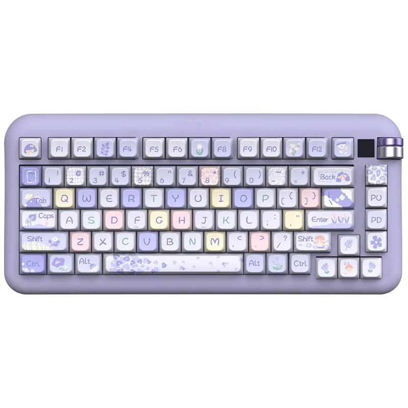 Imagem -05 - Flower Girl-chapéu de Teclado Altamente Personalizado Keycaps Originais Adequado para Jogo Esports Escritório Personalizado Pbt Sublimação Quente Chapéu Teclado Mecânico