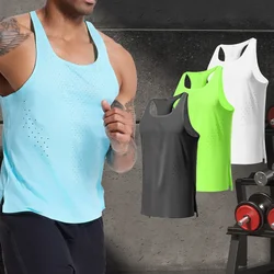 Chaleco deportivo sin mangas para hombre, ropa deportiva de secado rápido, camiseta sin mangas para maratón, parte inferior para montar al aire libre, camiseta de lucha