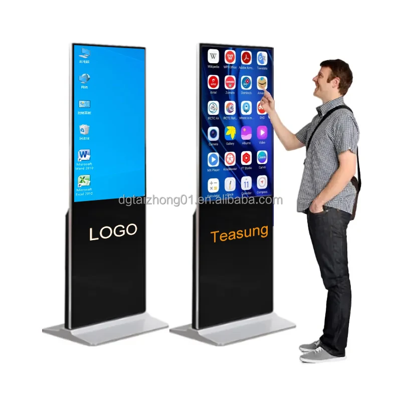 Signage Kiosk Touchscreen für Einkaufszentrum 43-Zoll Smart Sign LCD Vertikales Display Totem Interaktiver Panelständer Digital