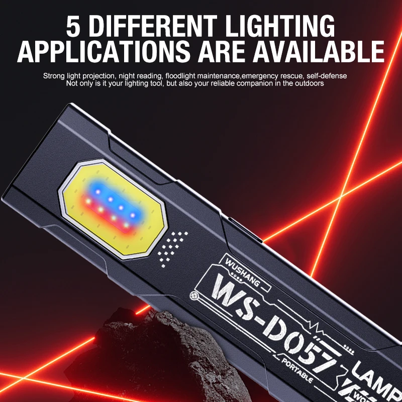Multi Functional Work Light LED Magnetic Suction Small Portable Charging Super Bright Maintenance Light Flashlight image 5