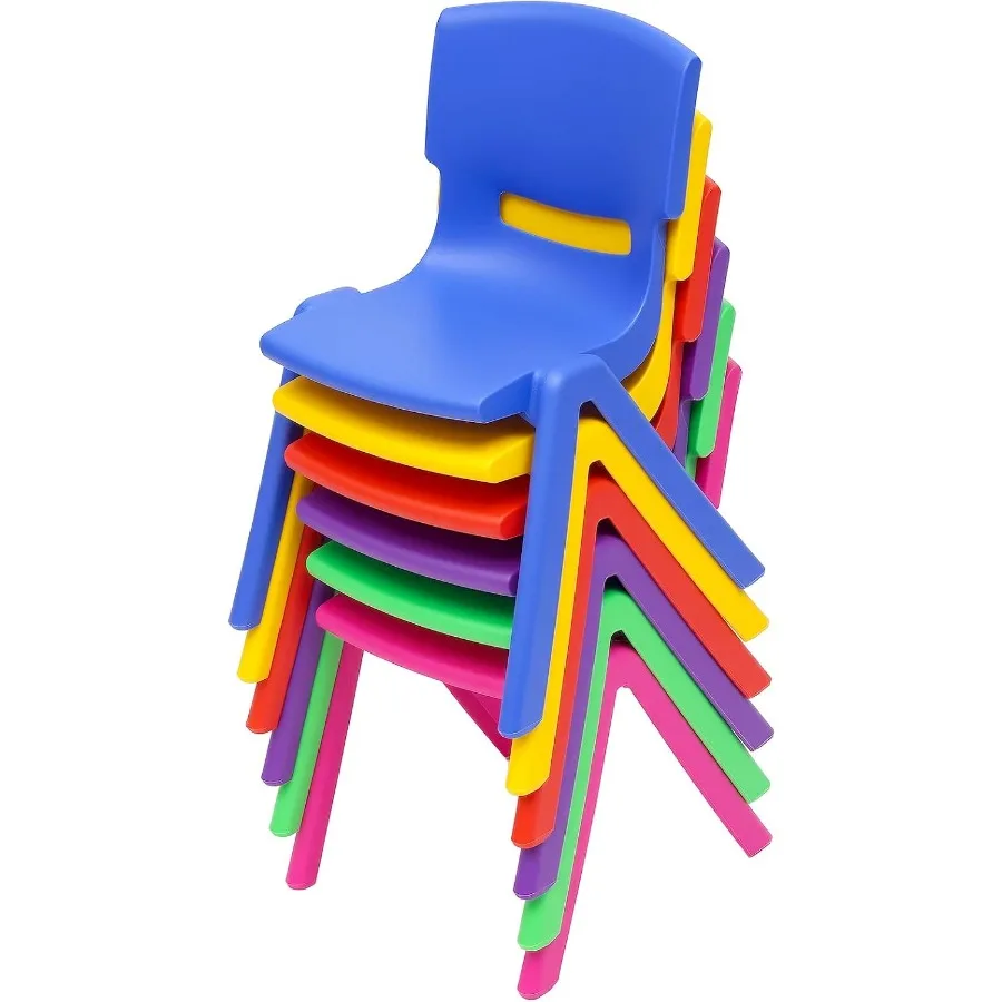 6 Pcs Stackable School Chairs, Colorful Plastic Chair for Classroom