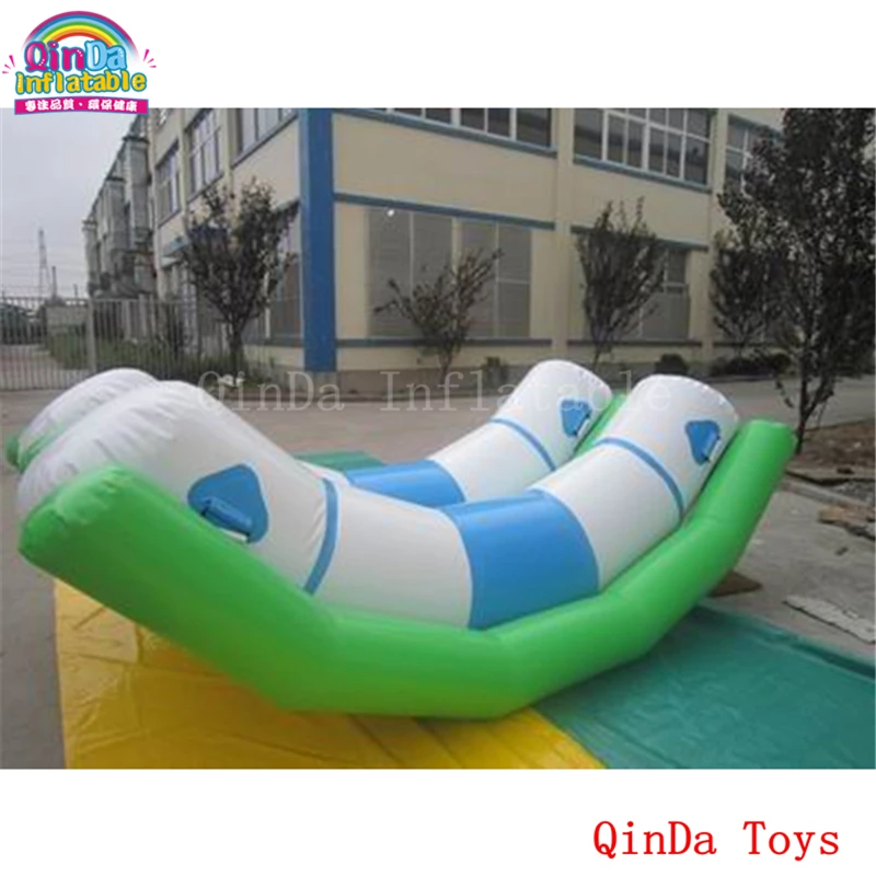 Water Sports Game Inflatable Seesaw Toys For Pool, 3M Inflatable Double Seesaw With Free Air Pump