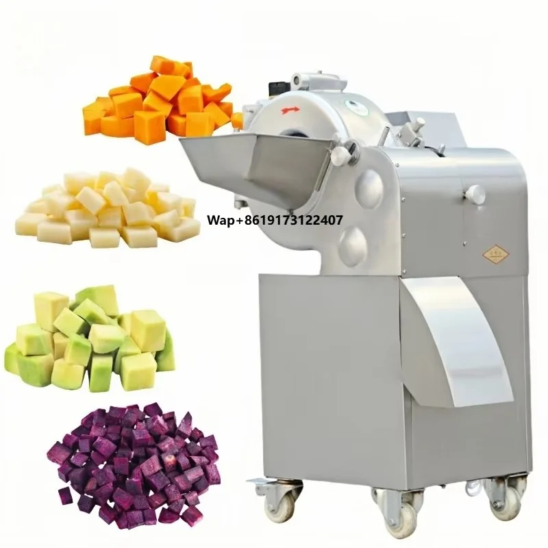 Commercial Automatic Ginger Carrot Dicer Machine/Onion Cube Cutting Machine/Mushroom Vegetable Melon Fruit Dicing Machine