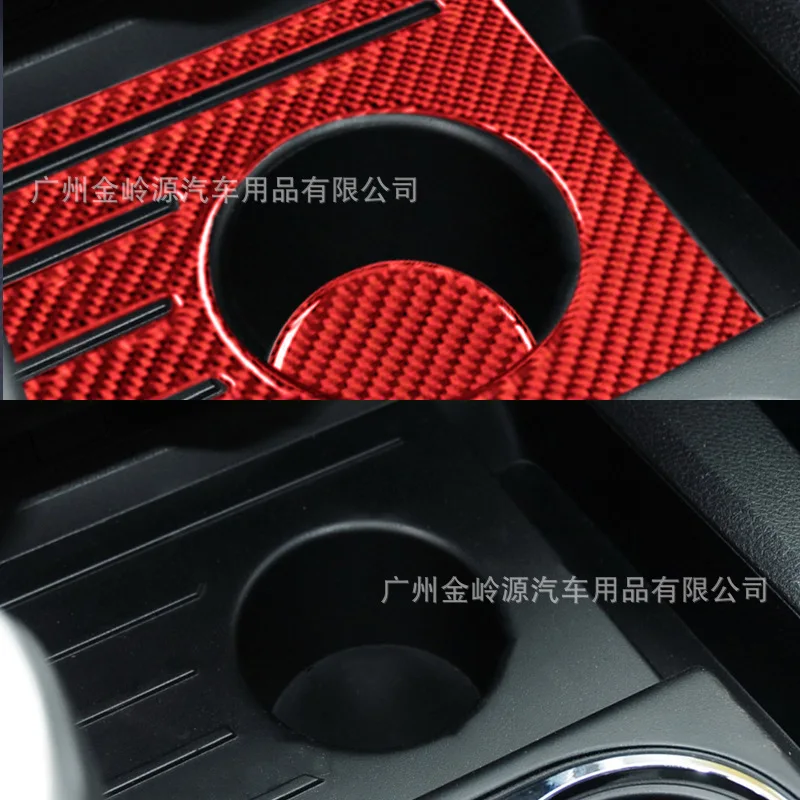 

For Toyota 14-18 Red Carbon Fiber Tank Central Control Storage Box Groove Pad Decoration Sticker Car Interior Modification