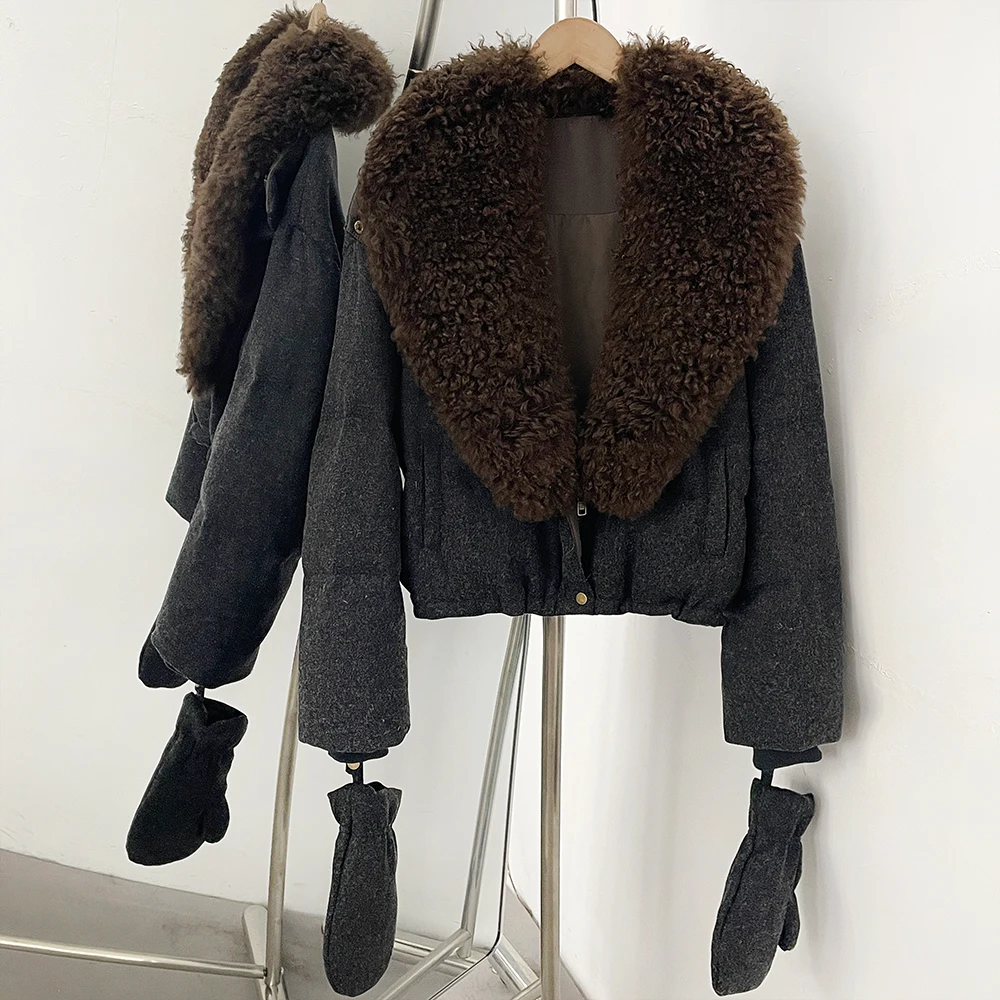 Kadınlar için Doğal Kuzu Kürkü - Puffer Jacket Women Down incelemesi ve fiyatı