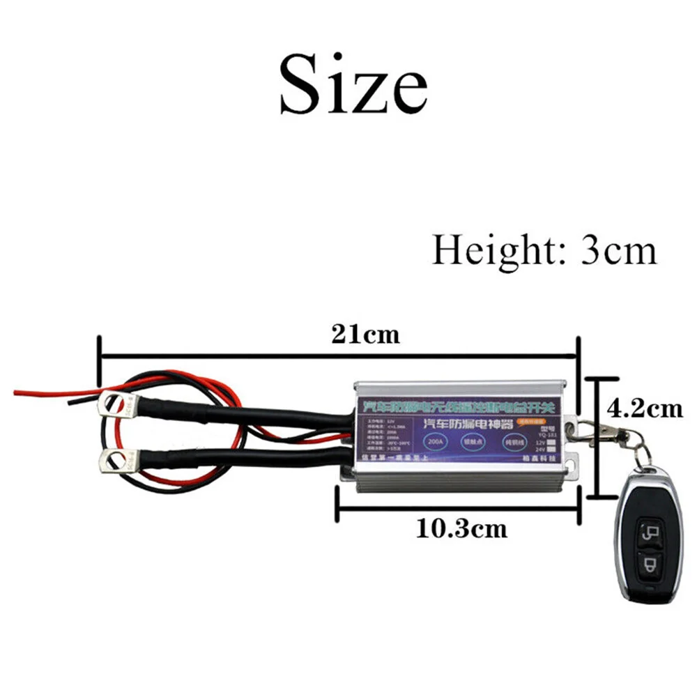 Car Battery Disconnect Switch 500A 12V Isolator Main Switch Universal with Wireless Remote Control Leak proof Main Power Switch