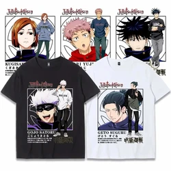 Japanese Anime Short-sleeved Street Casual Men's Shirt Jujutsu Kaisen Printed T-shirt Cotton Summer Unisex Top Harajuku T-shirt