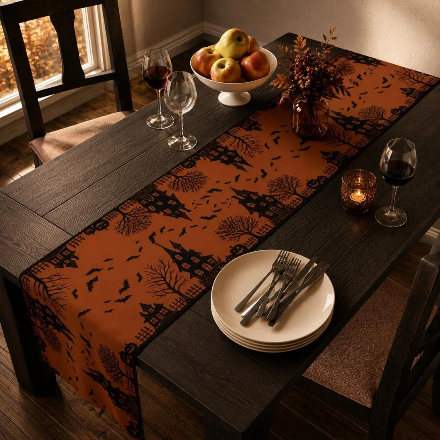Perili Ev Cadılar Bayramı Masa - Christmas Table Runner incelemesi ve fiyatı