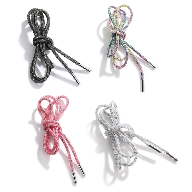 

Pack of 2 Shoelaces for Replacement Rainbow Diamond Shoelace DIY Sportshirt Sweatshirt Dress Belt Jewelry
