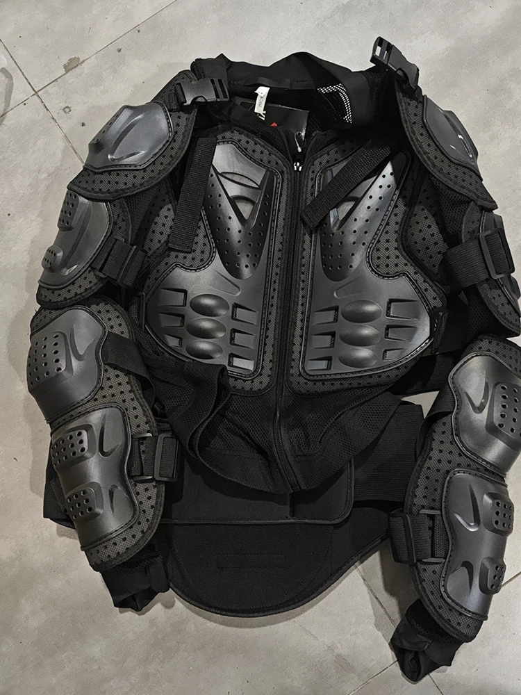 Jaket Pelindung Seluruh Tubuh Sepeda Motor Jaket Sepeda Motor Pelindung Belakang Dapat Dilepas Bersirkulasi Musim Panas Busa Suspensi Kain Elastis Tinggi