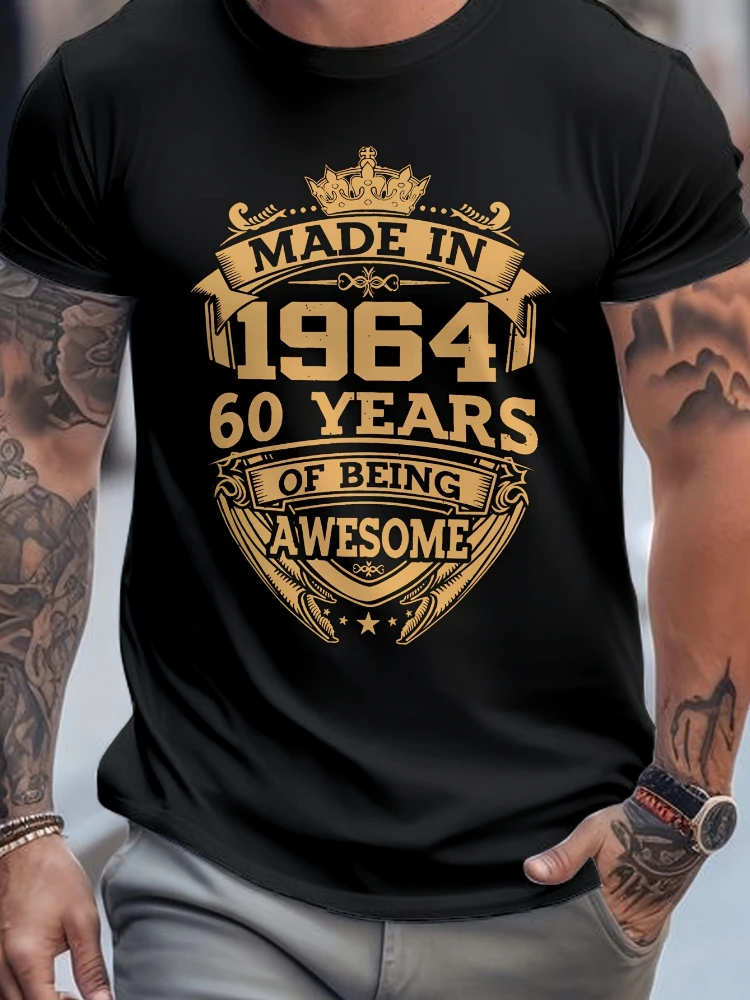 

Men's summer casual T-shirt, unique printing design-soft cotton round neck short sleeve T-shirt.