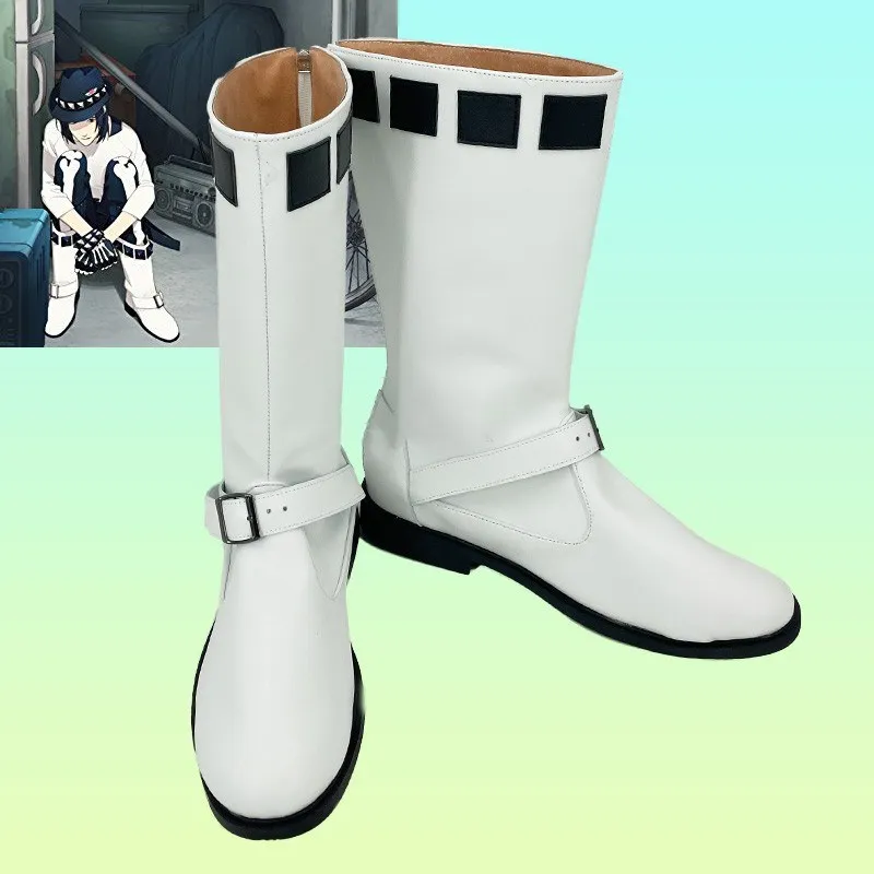 

JP Anime DRAMAtical Murder Dmmd SEI Косплей Костюм Обувь Белые ботинки ручной работы из искусственной кожи
