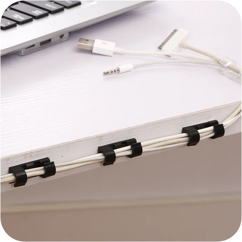 5/16/20PCS Cable Organizer Clips Wire Winder Holder Earphone Mouse Cord Clip Protector USB Cable Management Clips Wire Manager