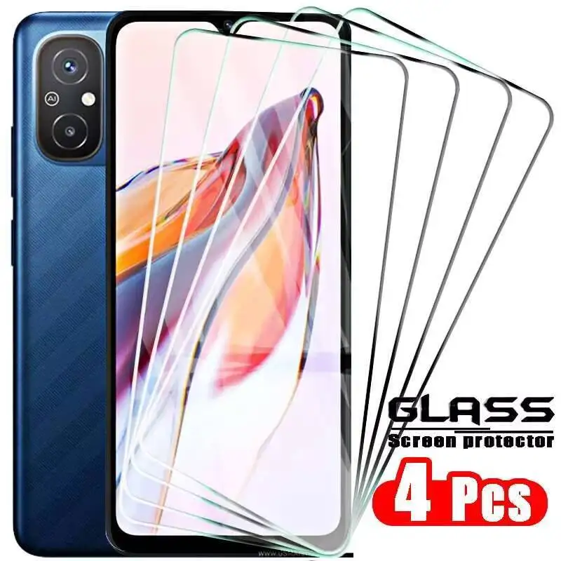 

4PCS Redmi12c 9H Tempered Glass For Redmi 12C 12 10 9 C A 22120RN86G 10C 10A 9A 9C NFC 8A Screen Protector HD Film Cover