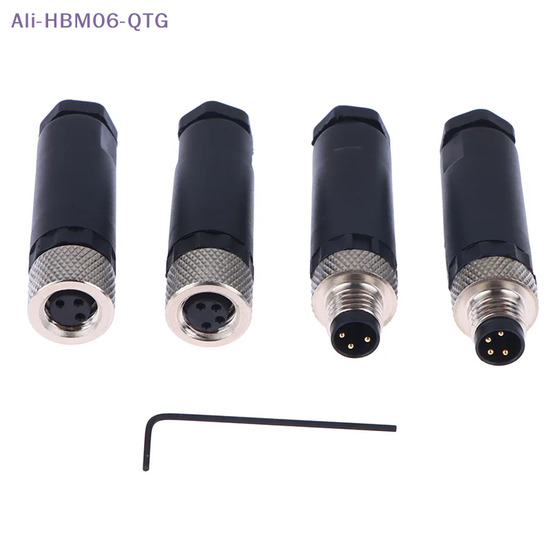 [New] Hot！M8 Sensor Connector Waterproof Male&female Plug Screw Threaded Plug Coupling 3 4 Pin Flange Socket Back Mount