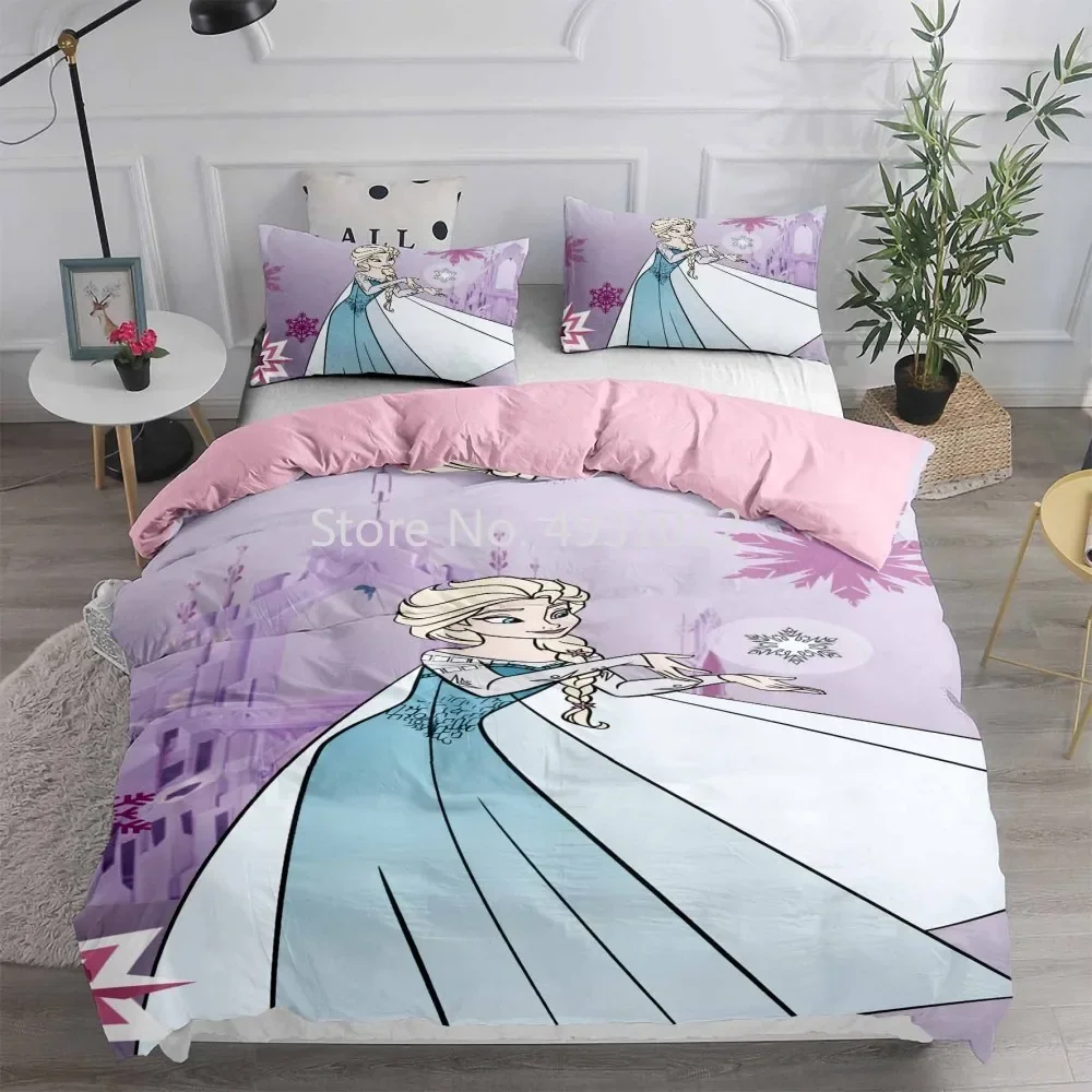 Disney Princess Frozen Bedding Set Quilt Cover 3D Home Bedroom Decoration for Children Kids Boy Girl Eu Single Double King Size