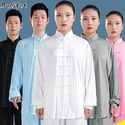 Uniformi cinesi tradizionali di Tai Chi Kung Fu esercizio di mattina per adulti abbigliamento Wushu uniforme di KungFu a maniche lunghe di arti marziali