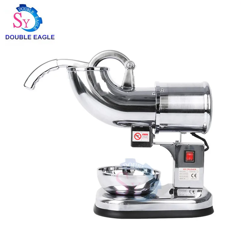 Mesin pembuat kerucut salju baja tahan karat elektrik 110v 220v bilah ganda Desktop efisiensi tinggi/peralatan cukur blok es