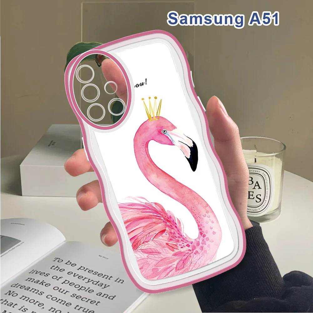 

Cases For Samsung Galaxy A51 A71 A31 A21S A11 M11 Wave Soft Silicone Case Flamingo Back Cover Shockproof Phone Cases