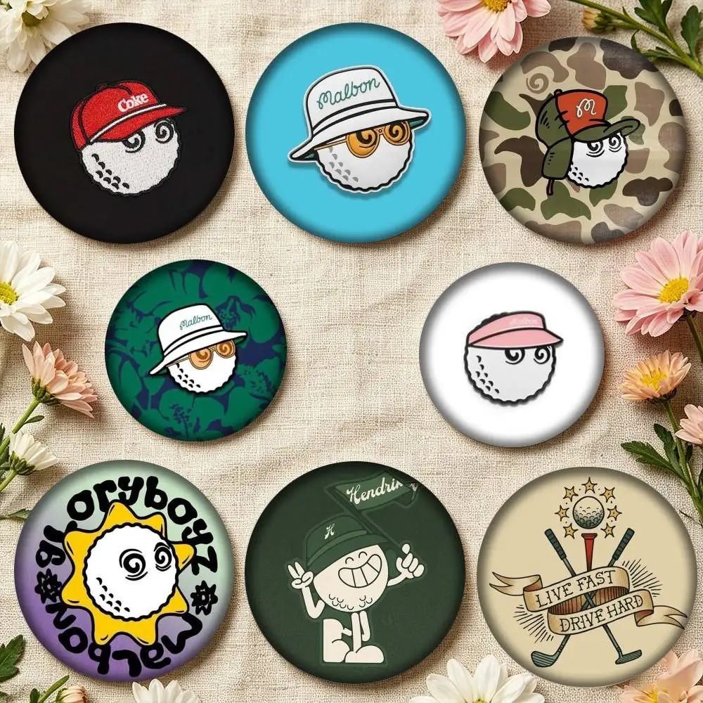 Fashion Golf MALBON 25mm 32mm 44mm 58mm 75mm Brooches Badges Pins for Accessories Gift