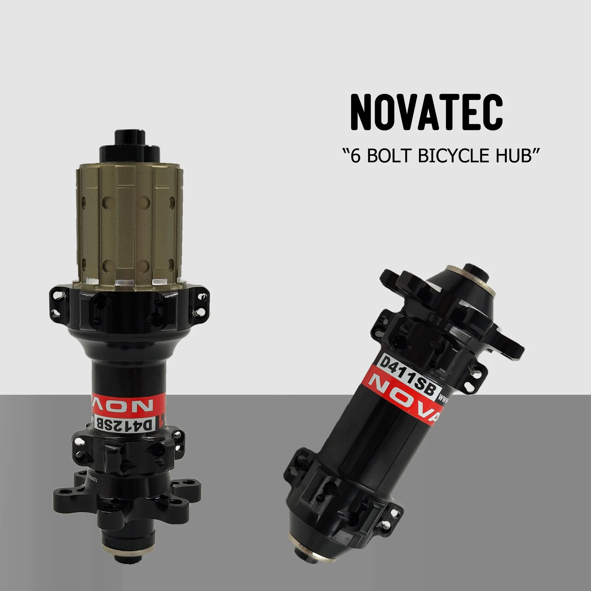 Novatec D411SB D412SB 6-Bolt MTB Road Disc Brake Hub Front QR 9x100 TA 12x100 15x100 Rear QRx135 12x135 12x142 Freehub HG XD XDR