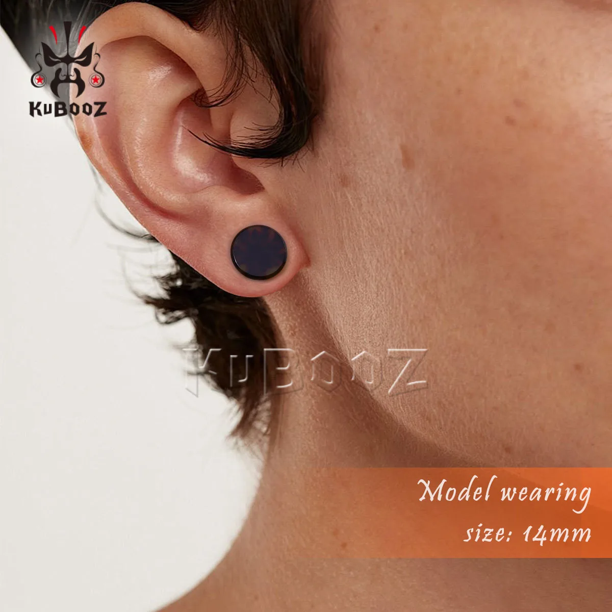 Tortoise Shell Ear Tunnels Plugs, 2PCS Set