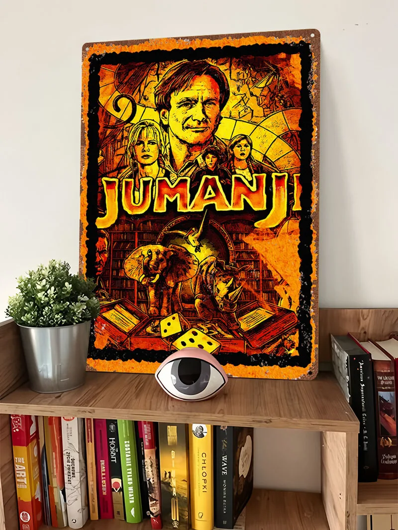 Jumanji ملصق لعبة صفيح تسجيل ديكور لتزيين الغرفة علامات معدنية مخصصة للاعبين غرفة الألعاب الديكور مقهى بار ريترو #4