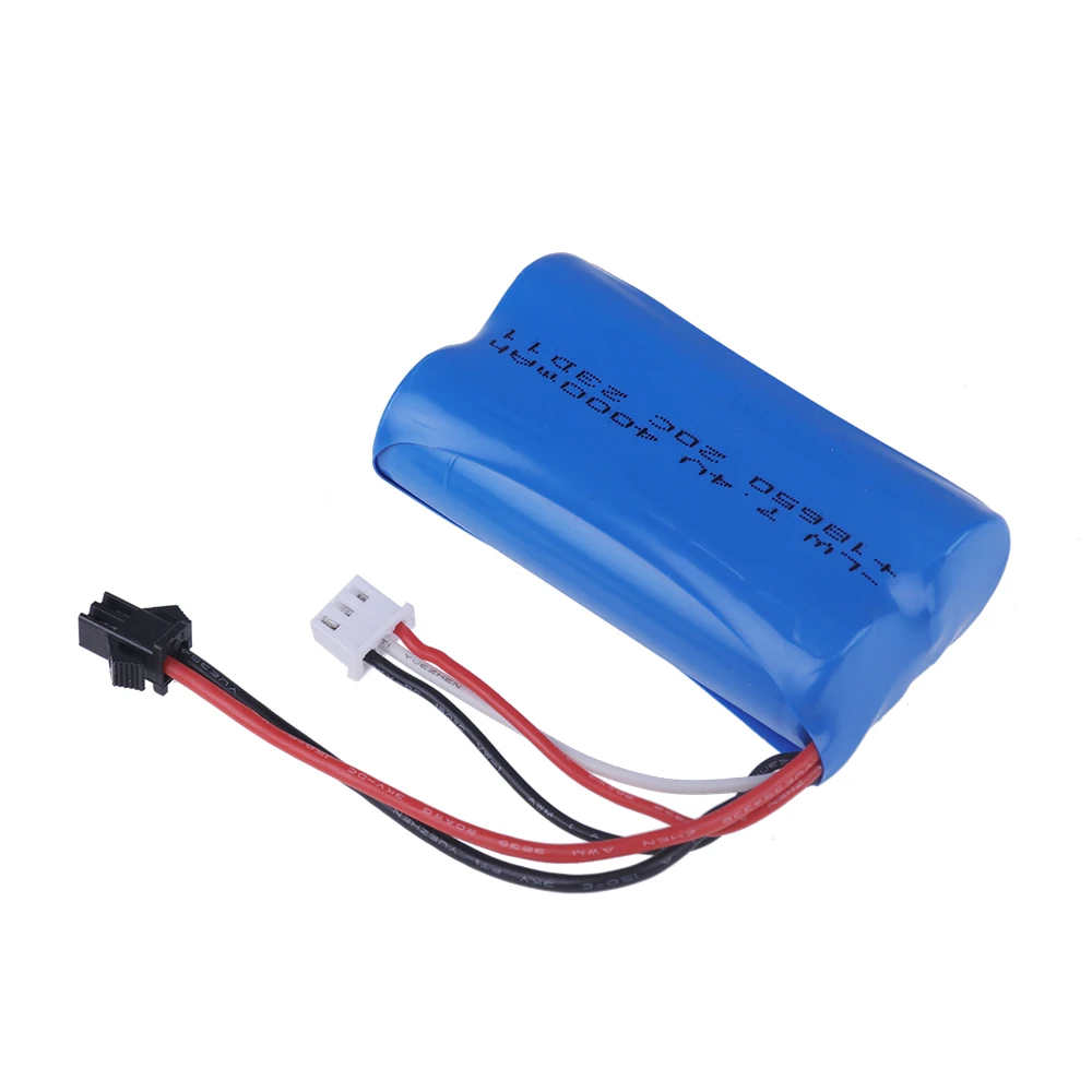 SM 7.4V 4000mAh 18650 Li-ion Battery for WPL MN99S D90 U12A S033g Q1 H101 Parts 7.4V Battery Rc Boats Cars Tanks Drones Parts